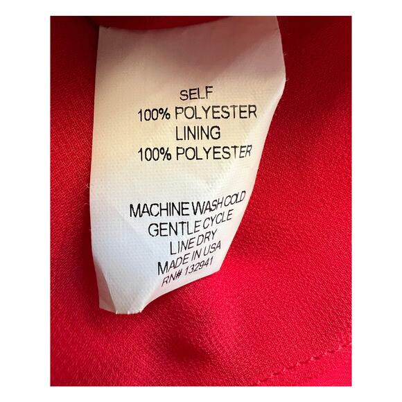 Amanda Uprichard Off Shoulder Smock Waist Red Lined Mini Dress Measures Sml/Med - Picture 10 of 11